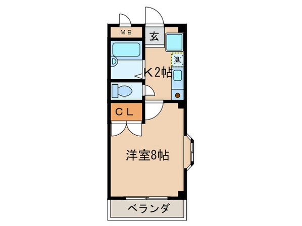 フリ－ダム星の宮の物件間取画像